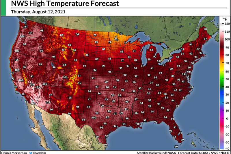Extreme Heat Will Roast The U.S. From Coast To Coast This Week