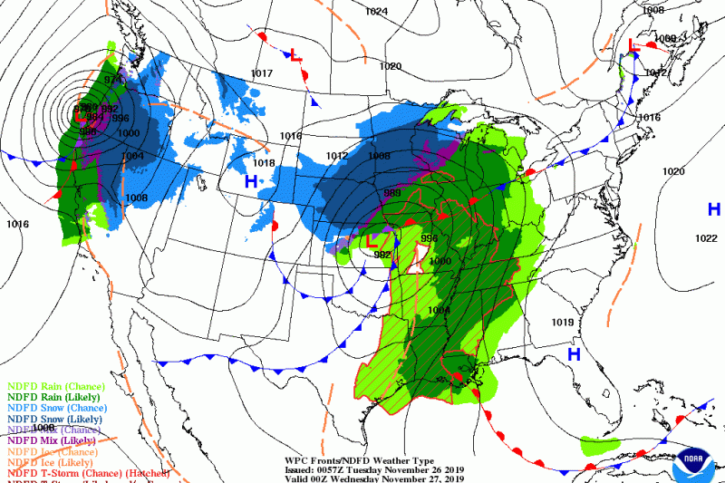 Four Different Weather Headaches Will Snarl Thanksgiving Travel This Week