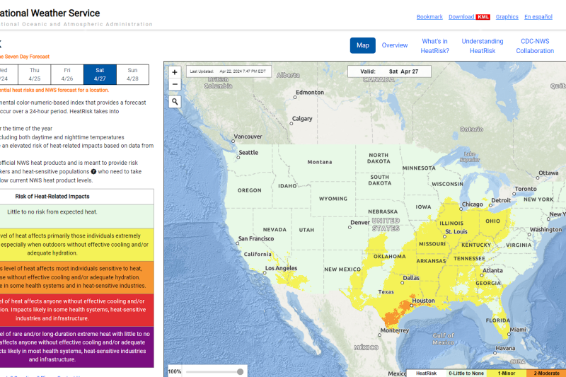 NWS Unveils New ‘HeatRisk’ Forecasts to Highlight Dangers of Extreme Heat