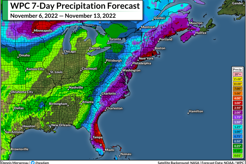 Multiple Rounds Of Heavy Rain Heading For The West Coast Through Early Next Week