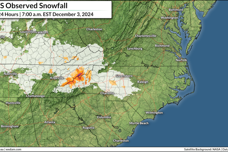 Greensboro, N.C., breaks second-longest snowless streak on record
