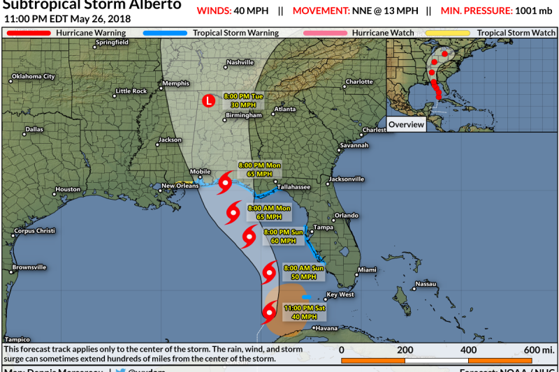 Soaking Rains for Southeast as Florida Prepares for Strengthening Tropical Storm