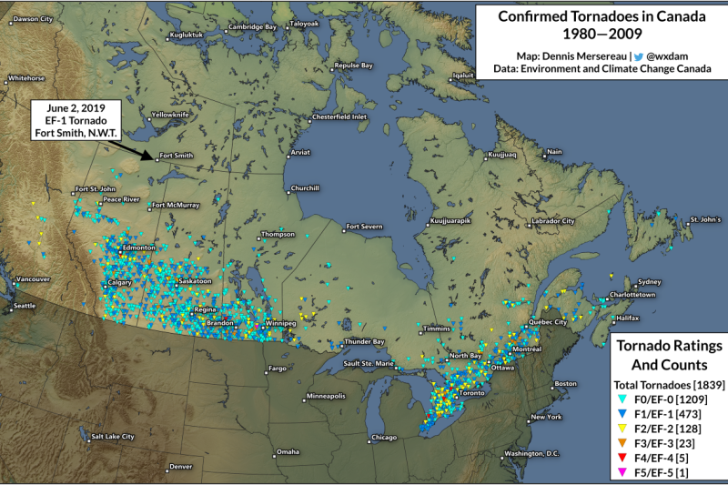 A Rare Tornado Hit A Small Town In Northern Canada, One Of Only 4 Recorded So Far North