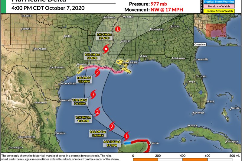 Hurricane Delta Will Likely Hit Louisiana On Friday As A Large And Dangerous Storm