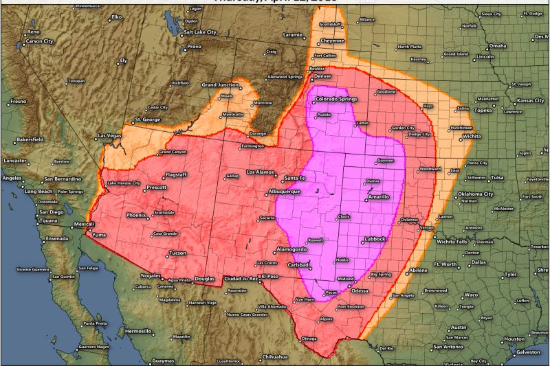 Extreme Fire Weather Conditions Will Exist Across Parts Of California On Thursday