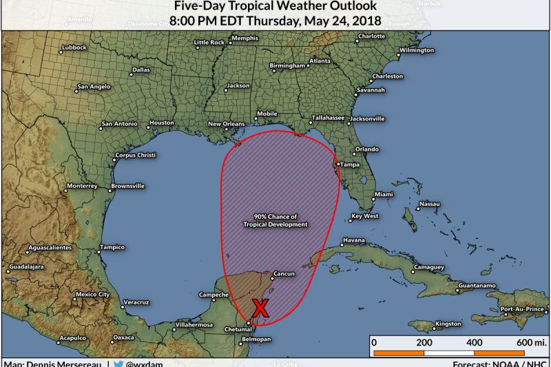 Flooding Rains, Gusty Winds Likely as Tropical Disturbance Approaches the Gulf of Mexico