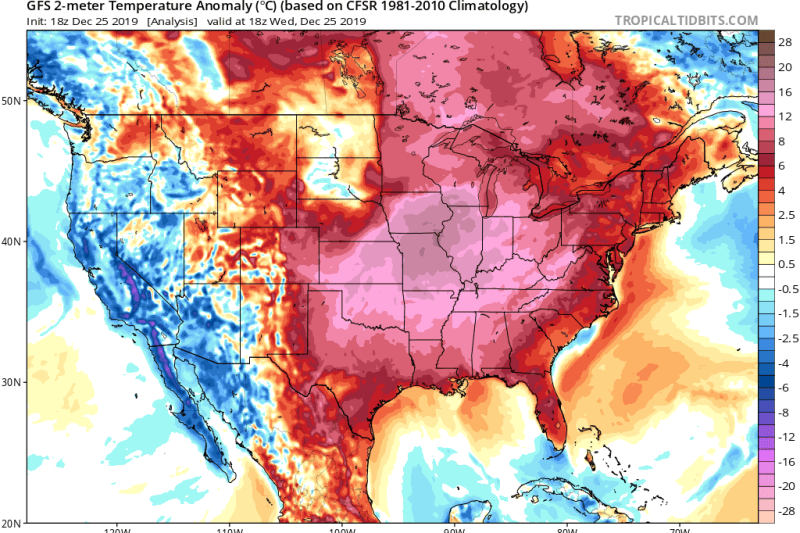 This Was The Warmest Christmas On Record For Much Of The Midwest