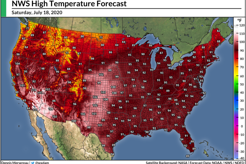 July’s Memorable Heat Wave Will Continue With Dangerous Heat in Midwest, Mid-Atlantic