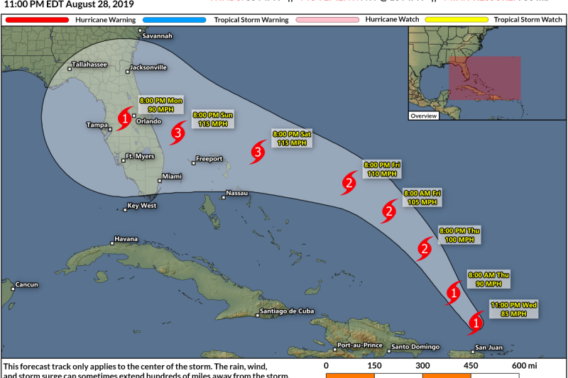 Hurricane Dorian Quickly Organizing In The Southwestern Atlantic Ocean