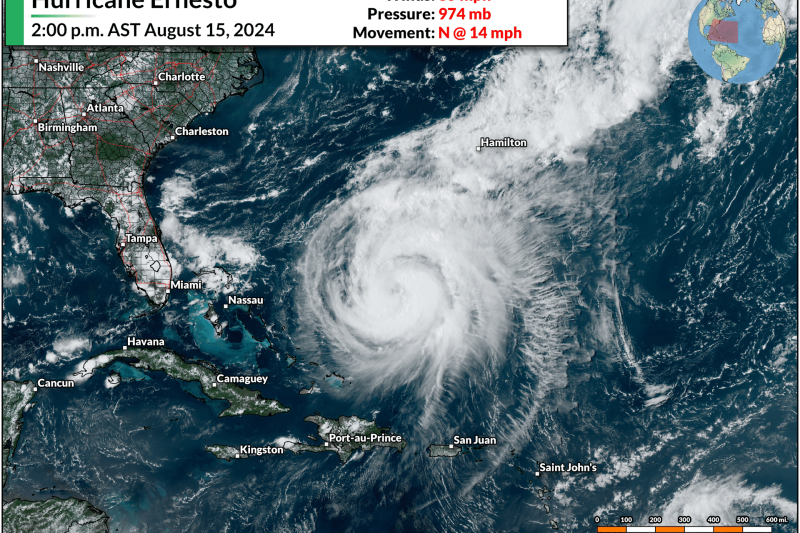 Dangerous rip currents expected along U.S. East Coast as Ernesto passes by