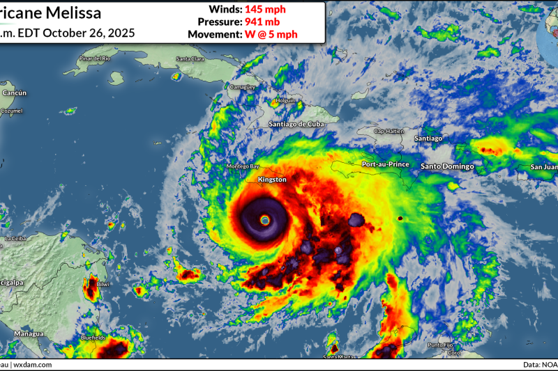 Devastating flooding, wind damage expected as Hurricane Melissa targets Jamaica