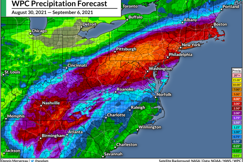 Ida’s Remnants Are A Flash Flood Threat In The Mid-Atlantic And Northeast This Week