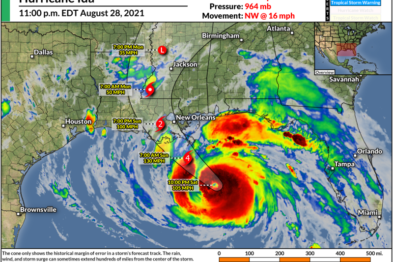 Hurricane Ida On Track To Hit Louisiana As A Powerful Hurricane On Sunday