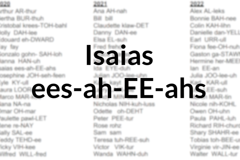 Get Ready To Learn How To Say “Isaias,” The Atlantic Hurricane Season’s Next Storm Name