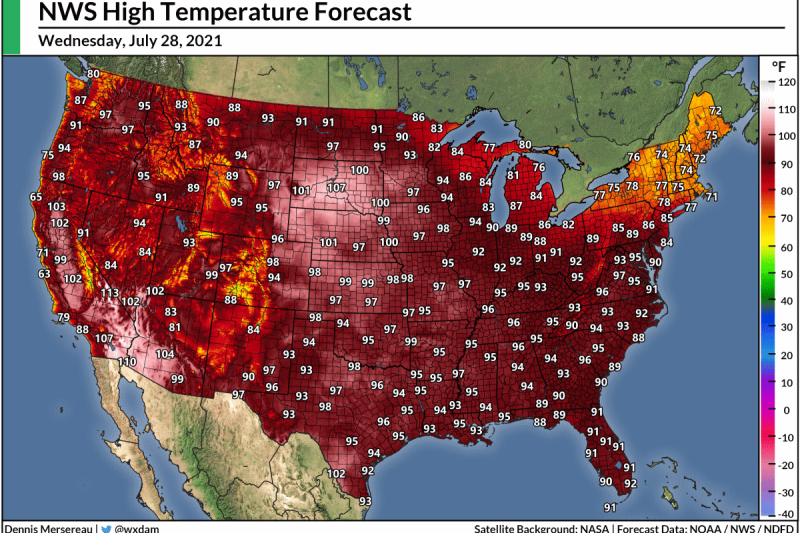 A Nationwide Heat Wave Leads To A Severe Weather Risk On Wednesday