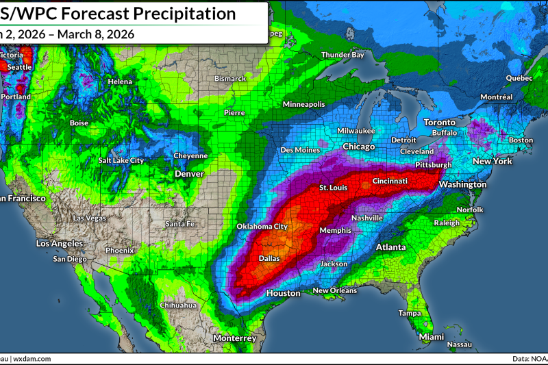 5+ inches of rain expected as new pattern settles in this week