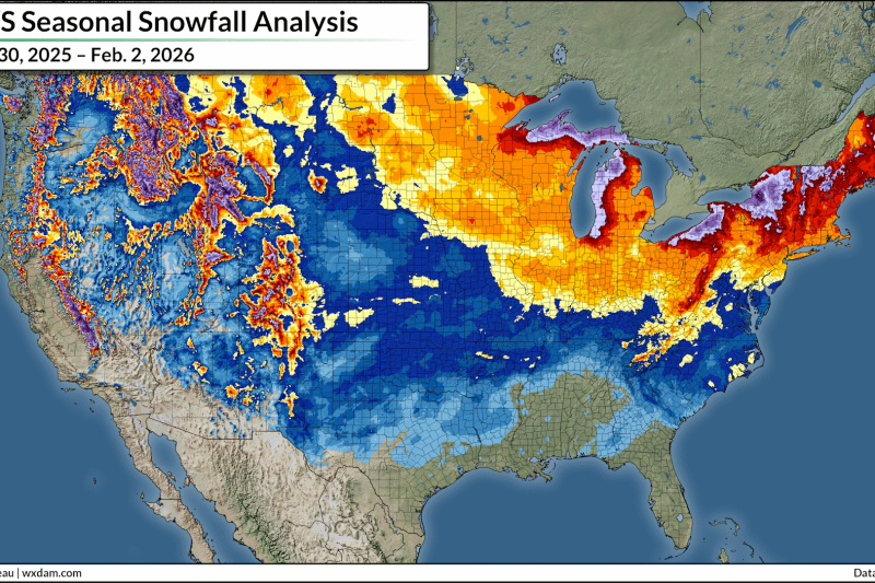 Cold pattern has delivered snow to many eastern U.S. cities this season