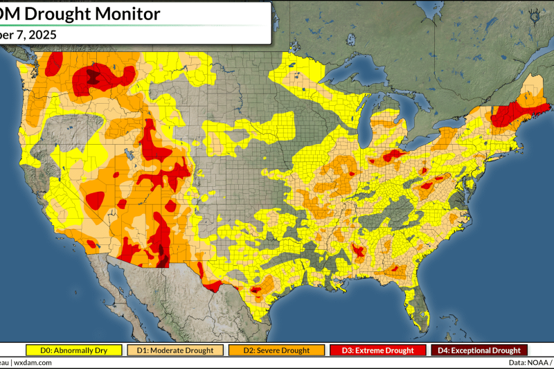 Drought continues to spread across the United States