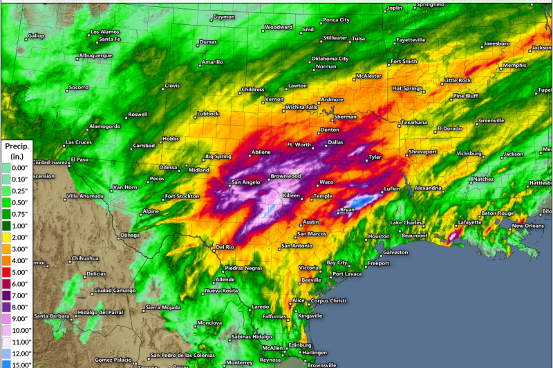 Texas’ Lake Travis Approaches Record Levels as Heavy Rain Continues