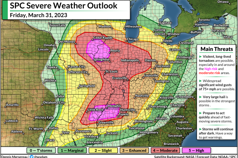 Central U.S. Faces First ‘High’ Risk Severe Weather Day In Years