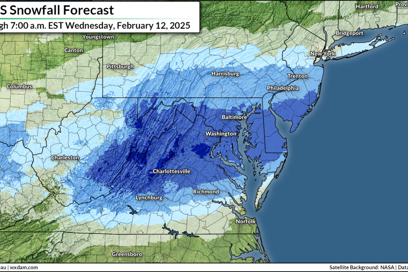 Disruptive winter storm likely for the Mid-Atlantic early this week