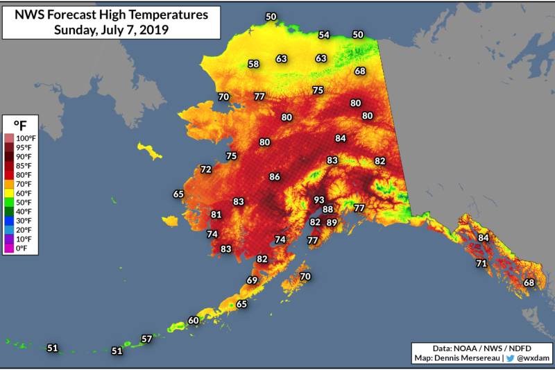 Anchorage Could Break Its All-Time High As An Intense Heat Wave Builds Over Alaska