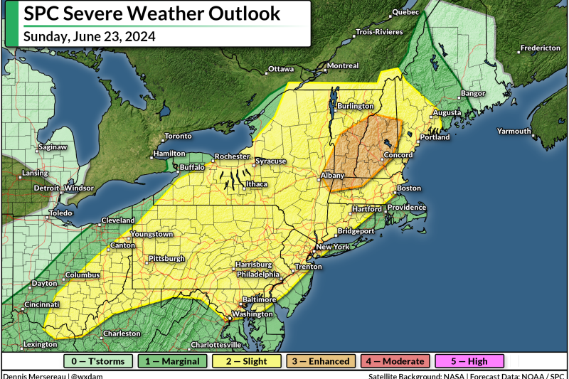 Stay alert: Tornado risk builds for parts of New England on Sunday