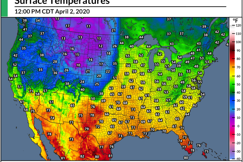 April Starts With Thundersnow And A Frigid Chill On The Northern Plains