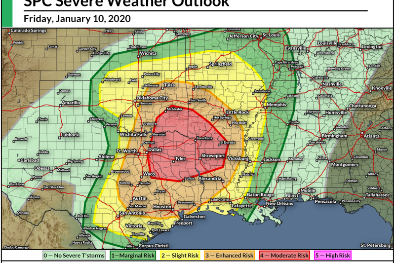 Dangerous Severe Thunderstorms Are Likely Across The South On Friday And Saturday