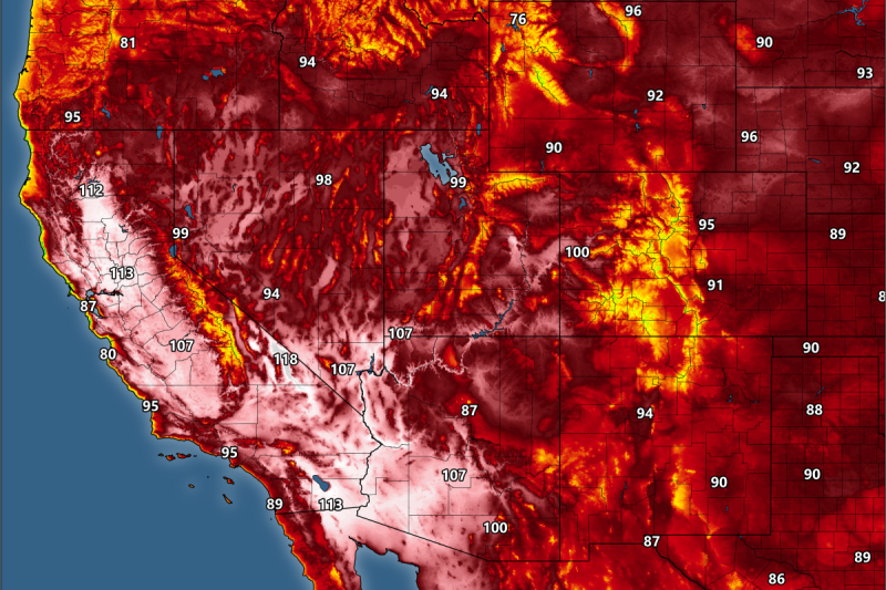 100+°F Temperature Gradient Likely As Extreme Pre-Christmas Cold Snap Hits U.S.