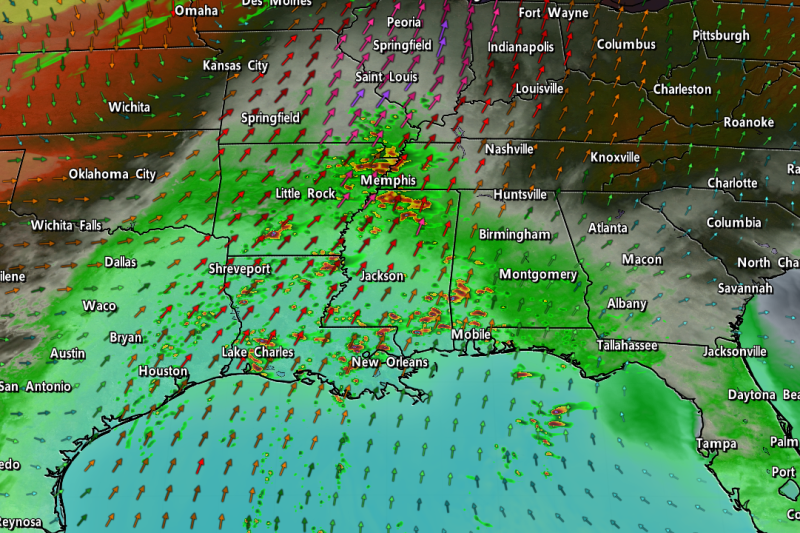 Strong Tornadoes Are Possible Across The Mid-South On Tuesday