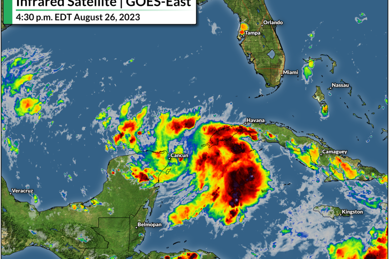 Heavy rain, high winds as budding hurricane likely to hit Florida by mid-week