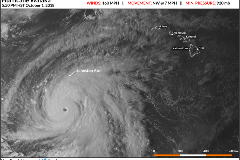 Four Scientists in Path of Cat 5 Hurricane Walaka As It Approaches Johnston Atoll