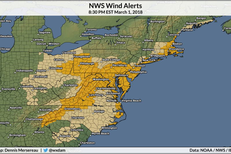 An Intense Windstorm Will Rake the East Coast on Friday and Saturday