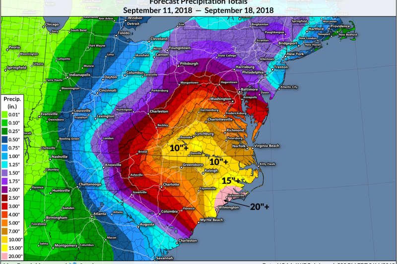 The Case for Preparing for Hurricane Florence Even If You’re Hundreds of Miles Inland